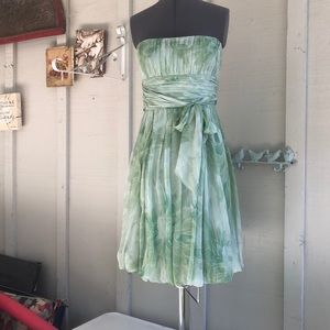 BCBG strapless silk dress